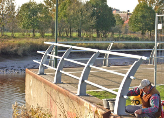 Geländer an der Geste in Bremerhaven